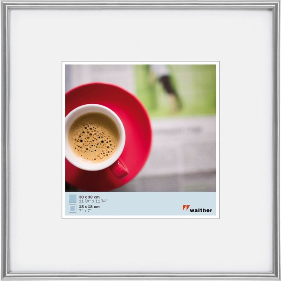 Rama foto Galeria 30x30cm Resin Silver