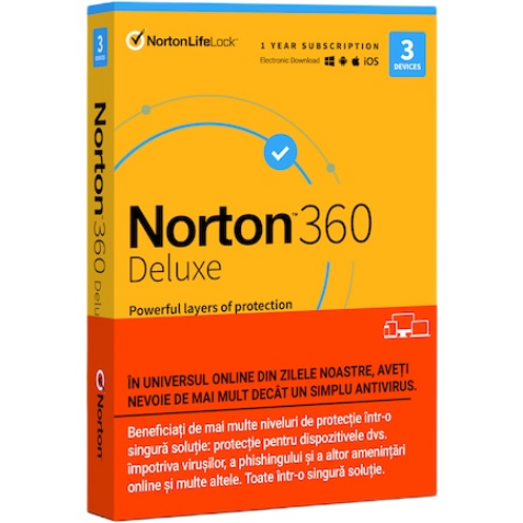 Antivirus 360 Deluxe SOF20061 Backup 25GB 1 User 3 Dispozitive
