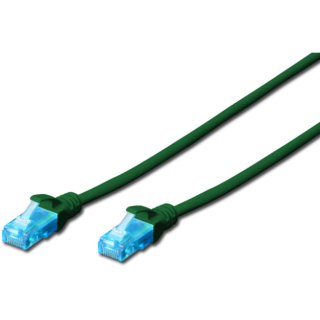 Patchcord U/UTP Cat 5E 5m Green