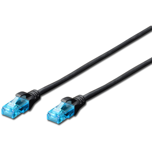 Patchcord U/UTP Cat 5E 5m Black