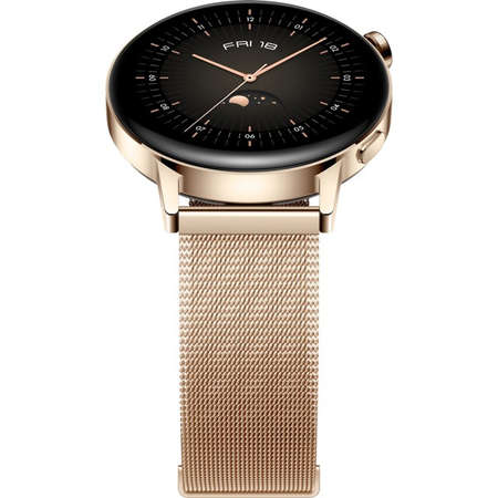Smartwatch Huawei Watch GT 3 elegant 42mm Light Gold Milanese