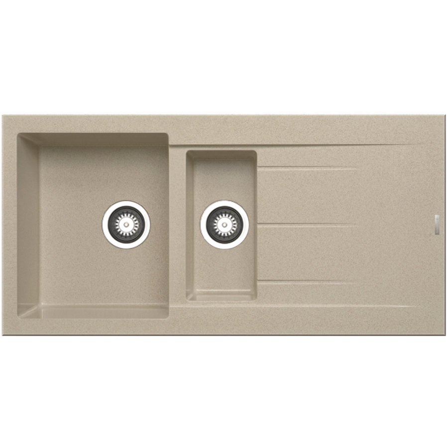 Chiuveta bucatarie granit Alazia 100x50 1 1/2B 1D Sand Beige