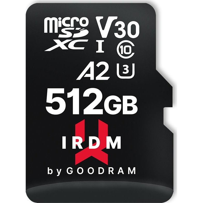 Card de memorie IRDM 512GB MicroSDXC V30 UHS-I U3 + Adaptor SD