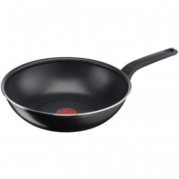 Tigaie WOK Simply Clean B5671953 Diametru 28cm Thermo-Signal Invelis Antiaderent din Titan Negru