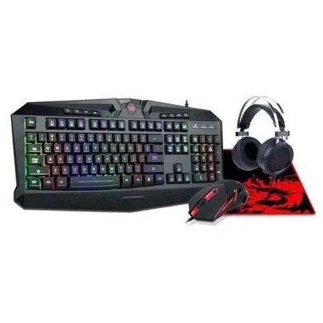 Kit tastatura, mouse si mousepad S112 Gaming Essentials 4 in 1 RGB Black