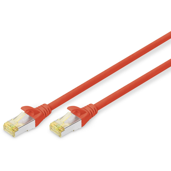 Patchcord S/FTP Cat 6A 0.5m Red