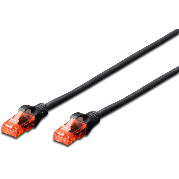 Patchcord Assmann U/UTP Cat 6 0.25m Black