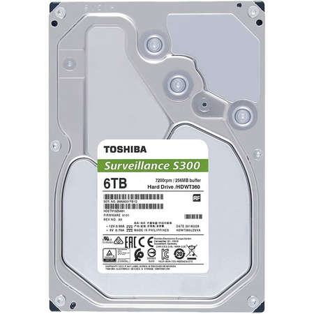 Hard disk server Toshiba S300 Video Surveillance 6TB SATA-III 3.5 inch 5400rpm 256MB 24/7 SMR bulk