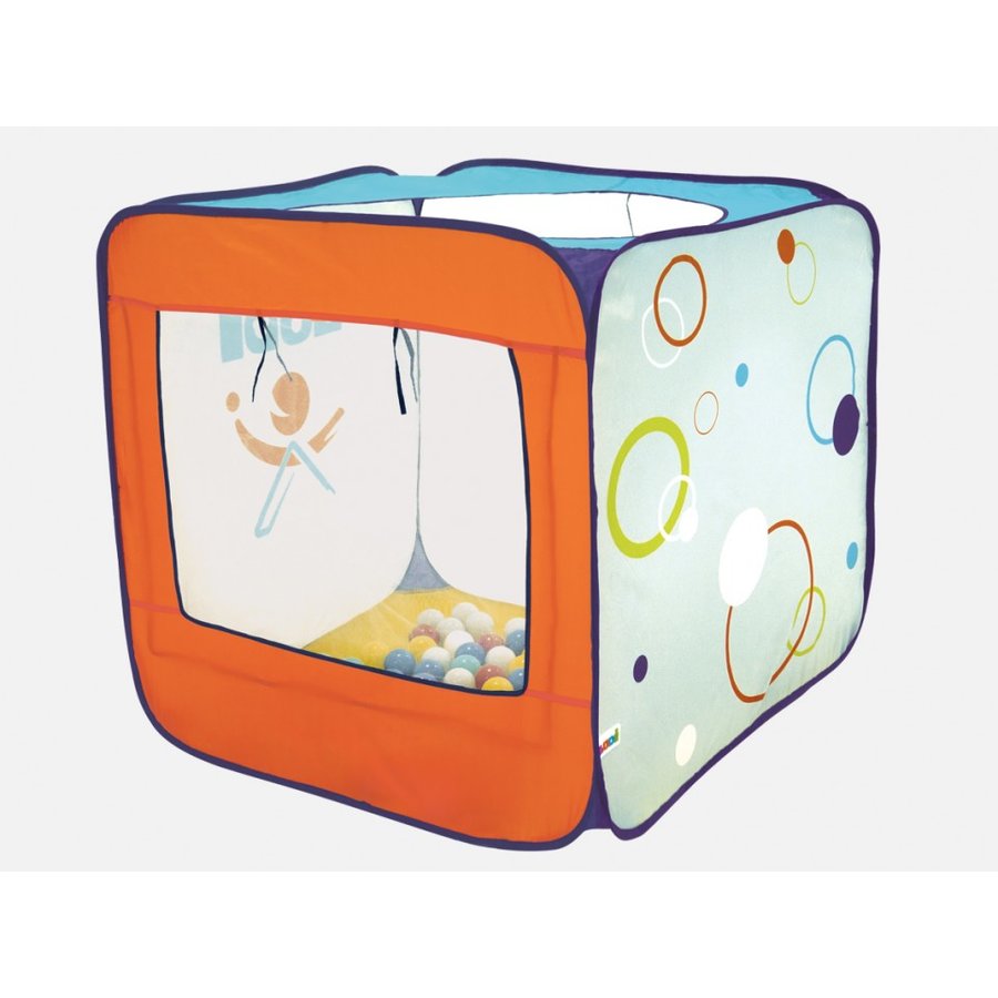 Cort pliabil patrat cu 50 de bile
