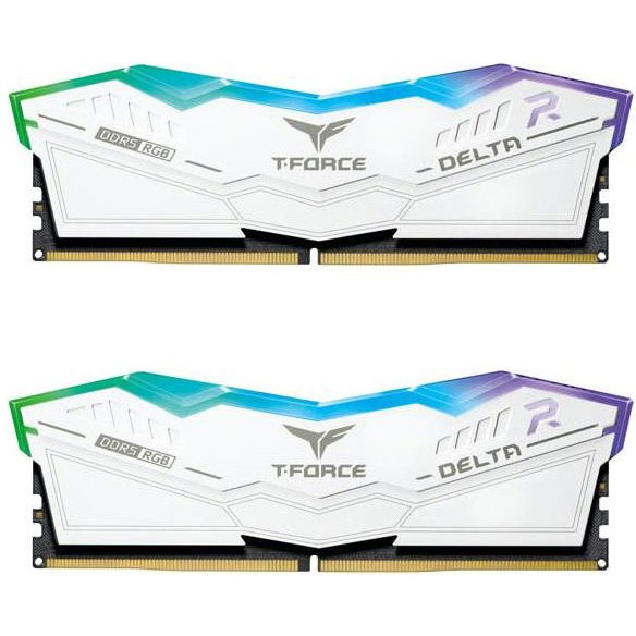 Memorie TeamGroup T-Force DELTA RGB White 32GB (2x16GB) DDR5 6400MHz CL40 Dual Channel Kit