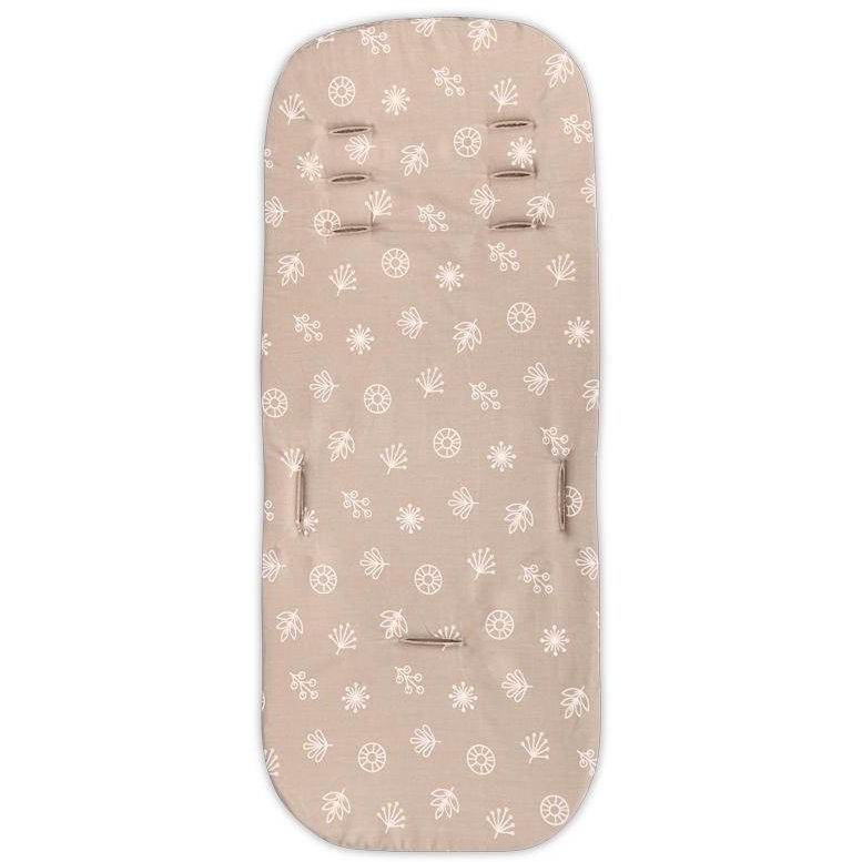 Saltea carucior Cosy Travel Memory, spuma cu memorie, Abstract Leaves Grey & Beige