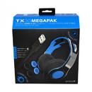 TX30 Megapack - Stereo Game & Go Headset + Thumbs Grips + Cablu USB Negru/Albastru