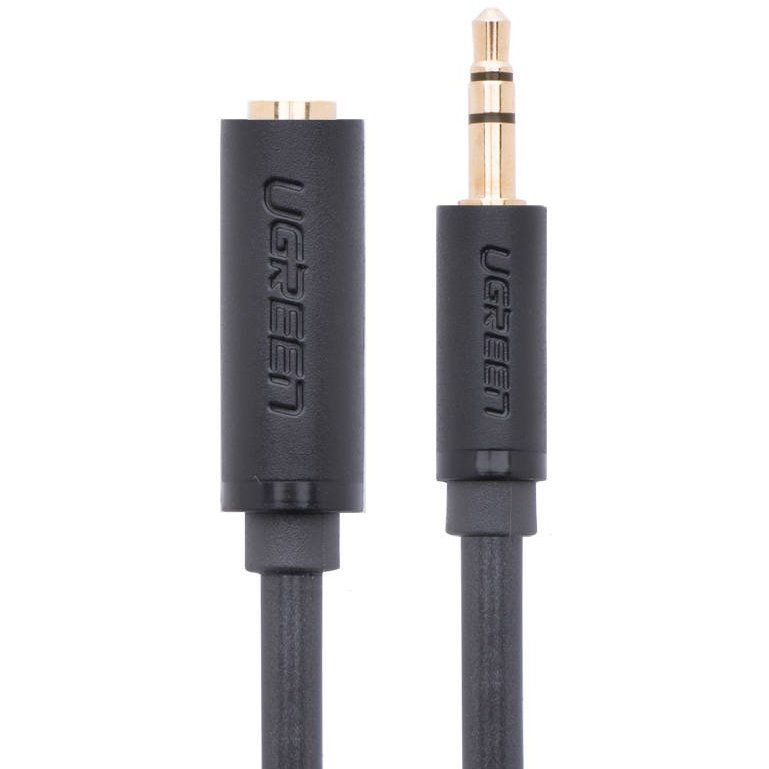 Cablu audio pentru extindere AV124 tata mini jack 3.5 mm la mama mini jack 3.5 mm 1m Gri