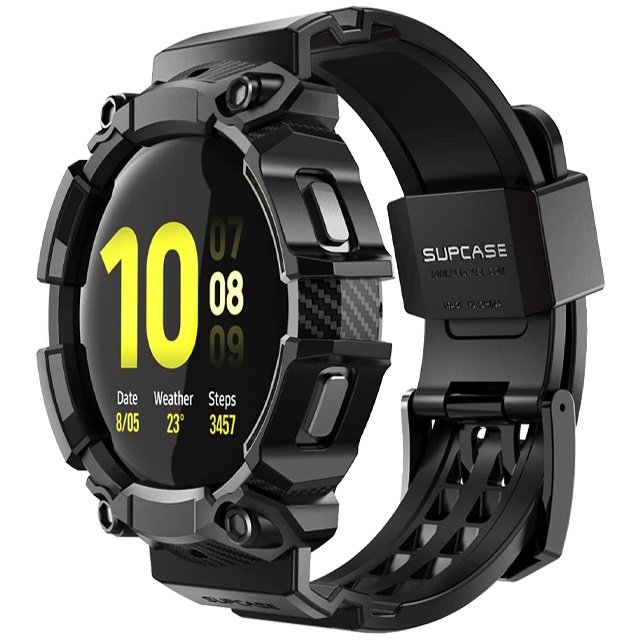 Husa si curea Unicorn Beetle Pro compatibila cu Samsung Galaxy Watch 4 44mm Black