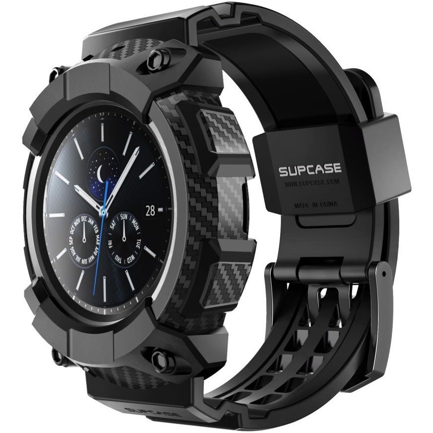 Husa si curea Unicorn Beetle Pro compatibila cu Samsung Galaxy Watch 4 Classic 46mm Black
