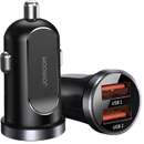 C-A09, Dual USB, Quick Charge 3.0, Power Delivery 30W, 5V, Negru
