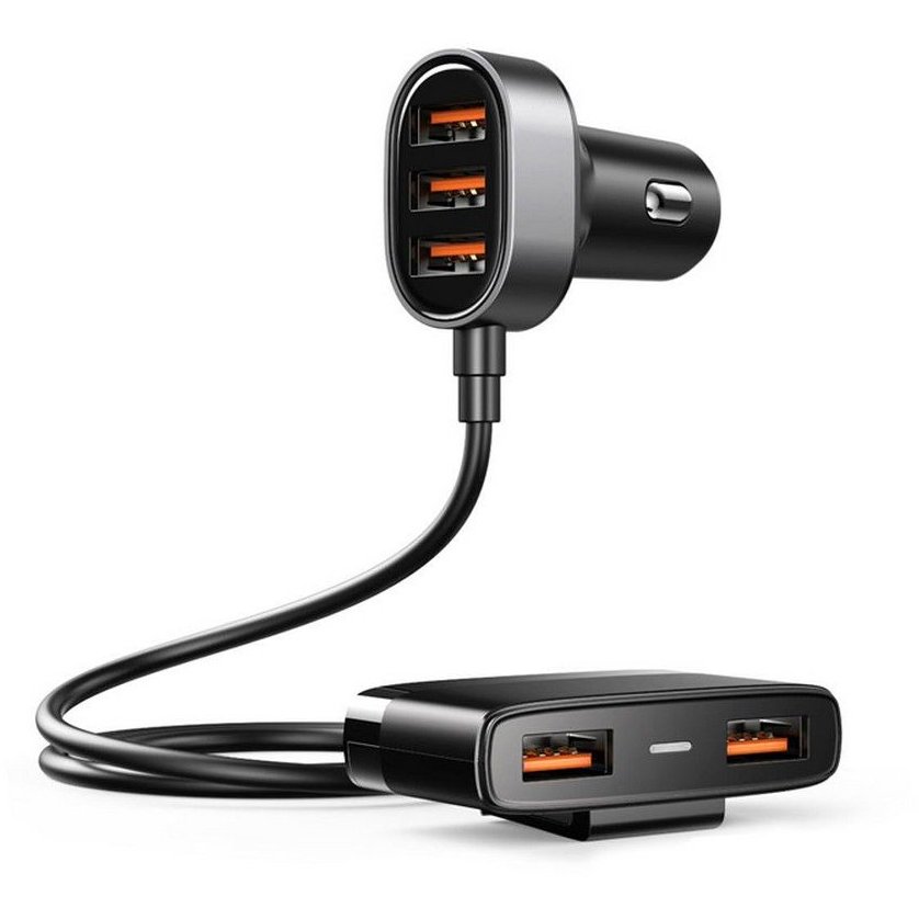 Incarcator JR-CL03, 5 Porturi USB, Fast Charge 6.2A, Lungime cablu 1.5m, Negru