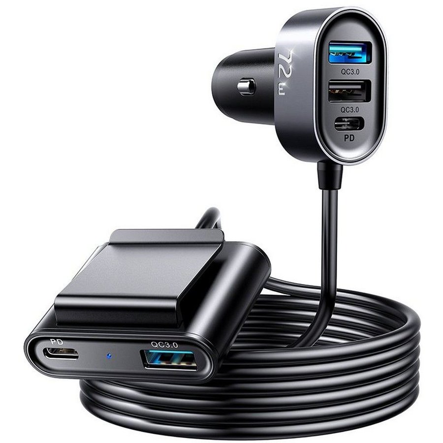 Incarcator JR-CL05, 3 Porturi USB si 2 Porturi USB-C, 72W, Negru