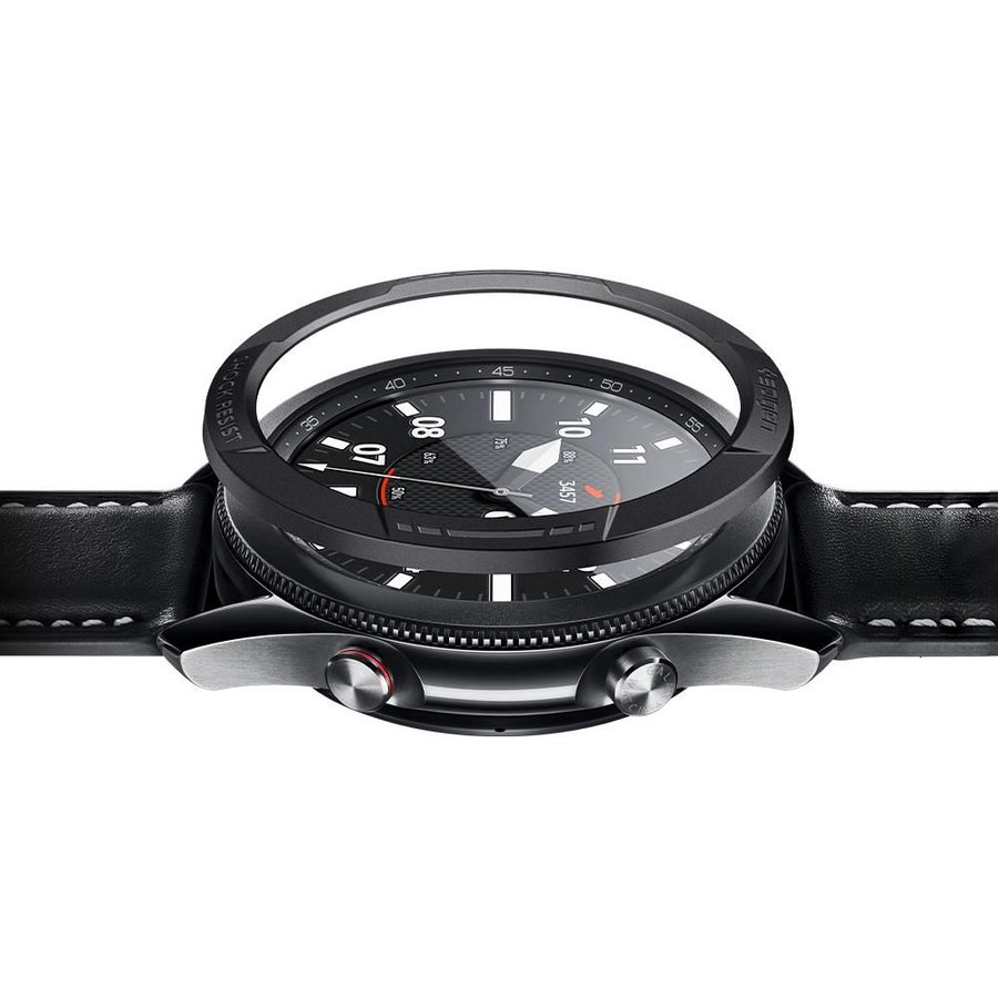 Rama ornamentala aluminiu Chrono Shield compatibila cu Samsung Galaxy Watch 3 (45mm) Black