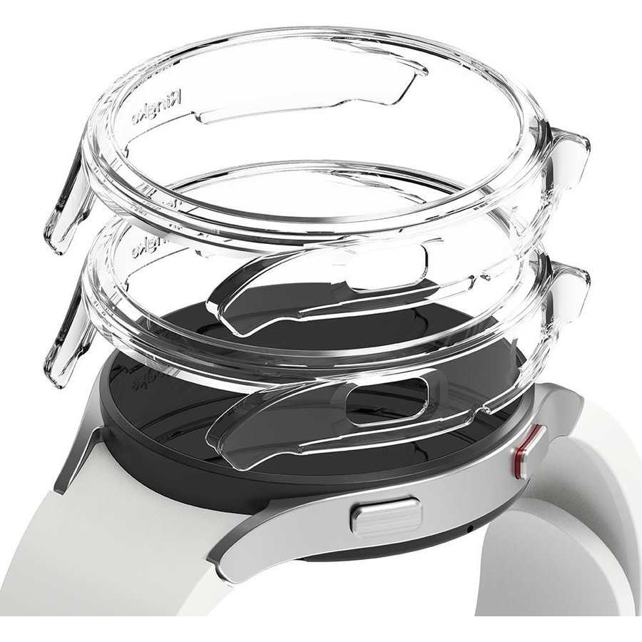 Set 2 carcase Slim compatibil cu Samsung Galaxy Watch 4 (44mm) Transparent