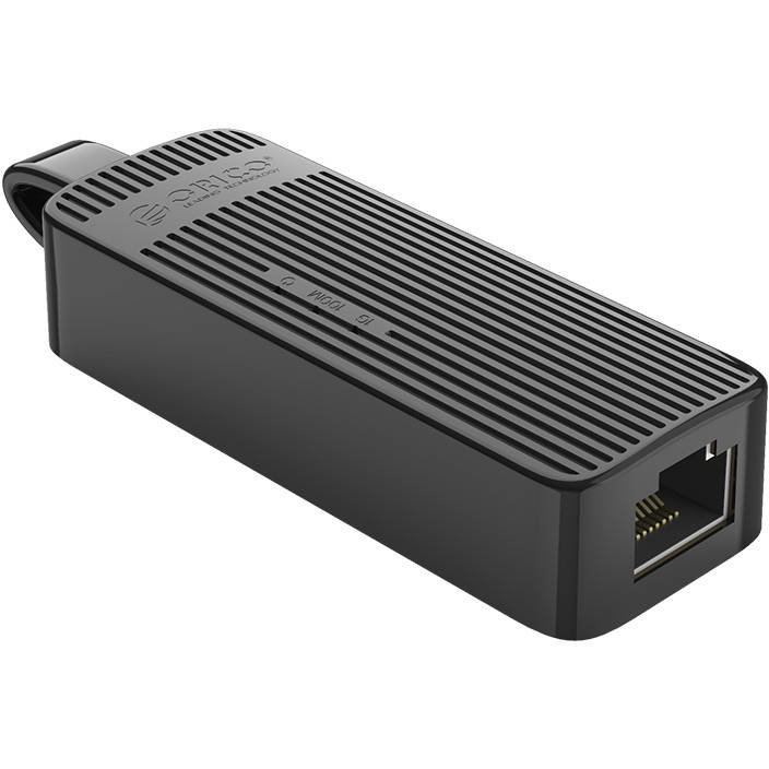 Cablu de date UTK, USB - RJ45, 100Mbps, LED, 7.5 cm, Negru