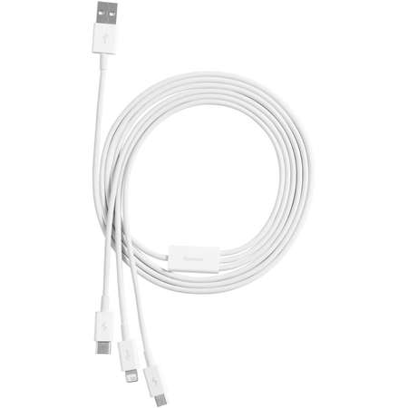Cablu de date Baseus Superior 3 in 1, USB Type-C/Lightning/Micro-USB, 3.5A, 1.5m, Alb
