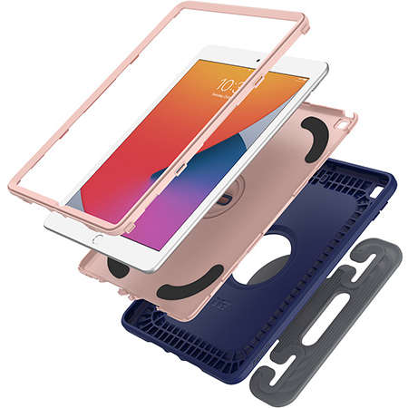 Husa tableta OtterBox EasyGrab Kids compatibila cu iPad 10.2 inch (2019/2020/2021) Navy Blue