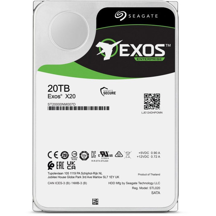 Hard disk Exos X20 20TB SATA-III 7200rpm 256MB