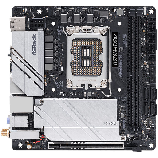 Placa de baza H670M-ITX/ax Intel LGA1700 mITX