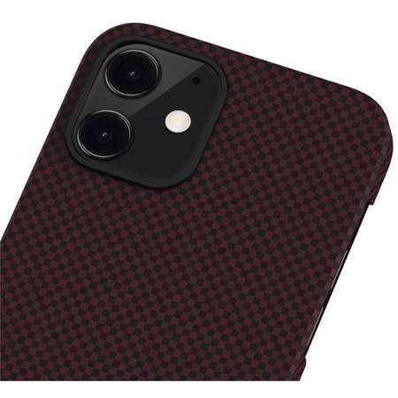 Husa PITAKA MagEZ Plain compatibila cu iPhone 12 Mini Black/Red