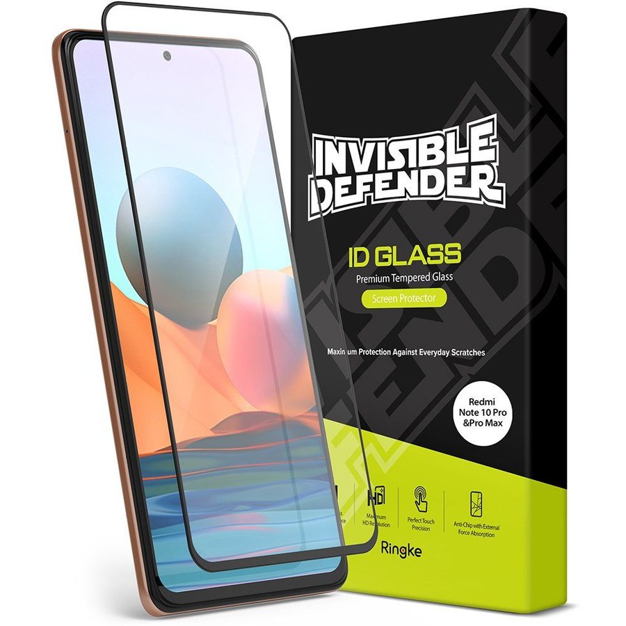 Folie protectie ID FC Glass compatibila cu Xiaomi Redmi Note 10 Pro Black