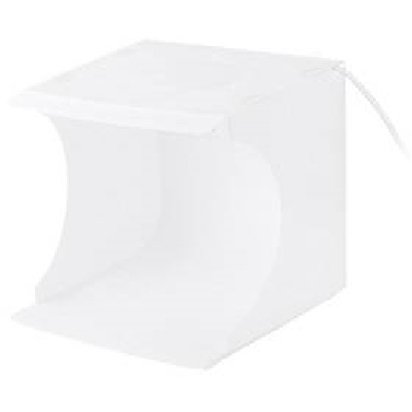 Mini studio portabil Lightbox PU5030 LED-uri incorporate fundaluri multiple fotografie/mini-filmulete de produs 30x30cm Alb
