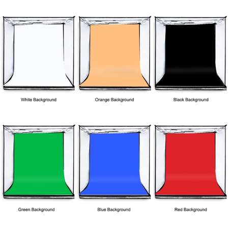 Mini Studio Portabil PULUZ PU5060EU   LED-uri Incorporate Fundaluri Multiple Negru