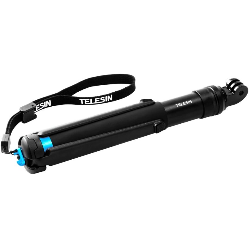 Accesoriu Camera Video Actiune pentru camere video sport, aluminiu, pivotant, 90cm, Negru