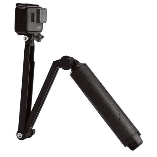 Accesoriu Camera Video Actiune pentru camere video sport, Rotire 180 grade, Pliabil, 60cm, Negru