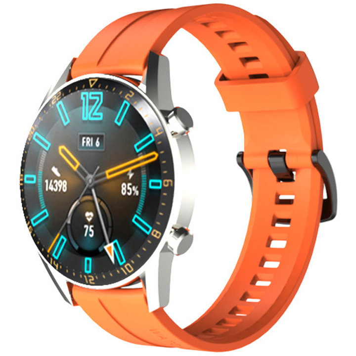 Accesoriu smartwatch Curea silicon Band Strap V2 compatibila cu Huawei Watch GT / GT 2 Pro / GT 2 (46mm) Portocaliu