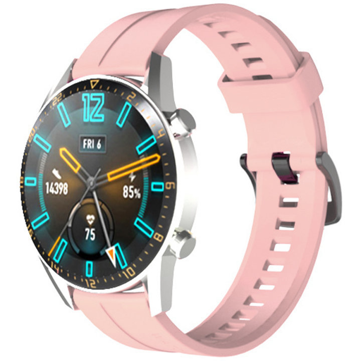 Accesoriu smartwatch Curea silicon Band Strap V2 compatibila cu Huawei Watch GT / GT 2 Pro / GT 2 (46mm) Roz