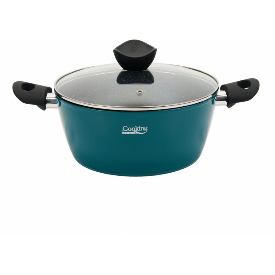 Semi-Oala Aluminiu 24cm 4.5L Blue + Capac
