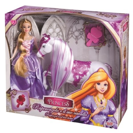 Set Papusa Rapunzel Princess si Calutul Ei