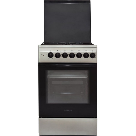 Aragaz Resigilat SM550NSSE Gaz 4 Arzatoare Cuptor Electric 48L Argintiu inchis