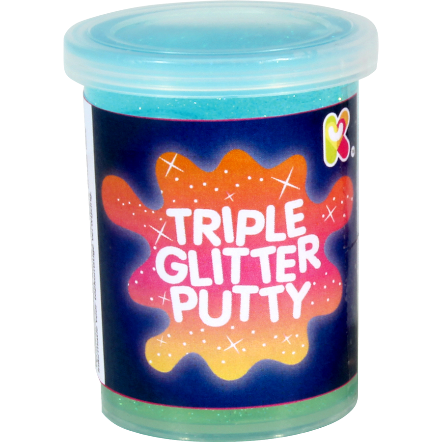 Slime in 3 culori cu sclipici Albastru