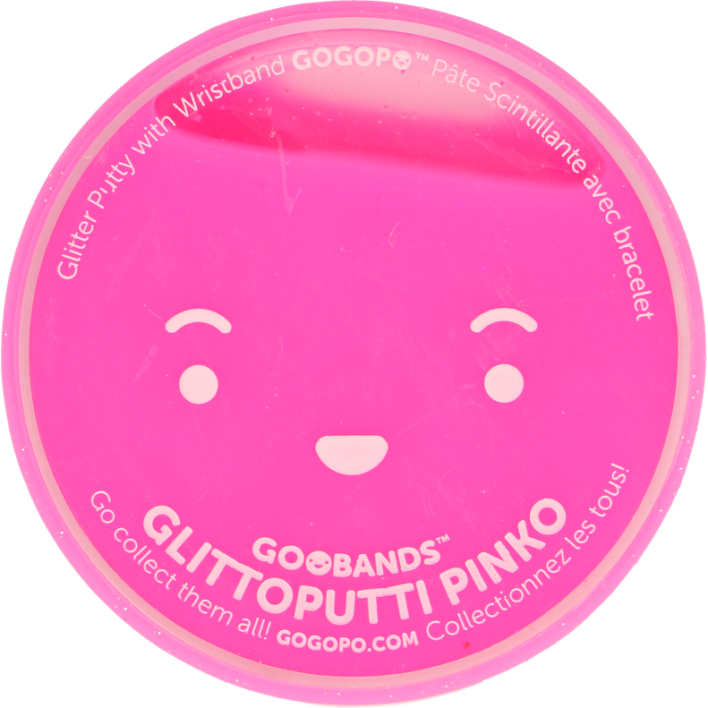 Slime cu sclipici si cu bratara inclusa Glittoputti Goobands Pinko