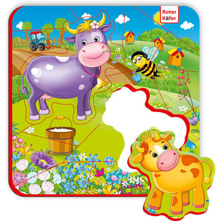 Puzzle magnetic Roter Kafer Ferma 16 Piese 3 Ani+