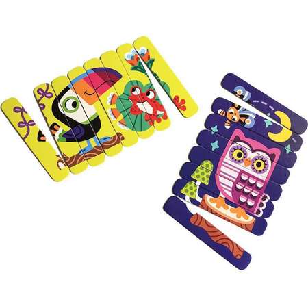 Set puzzle-uri din betisoare Roter Kafer Pasari 16 Piese 3 Ani+
