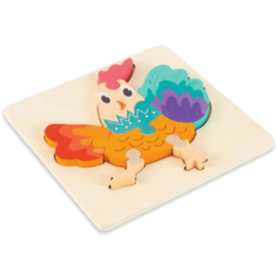 Puzzle incastru din lemn Cocos