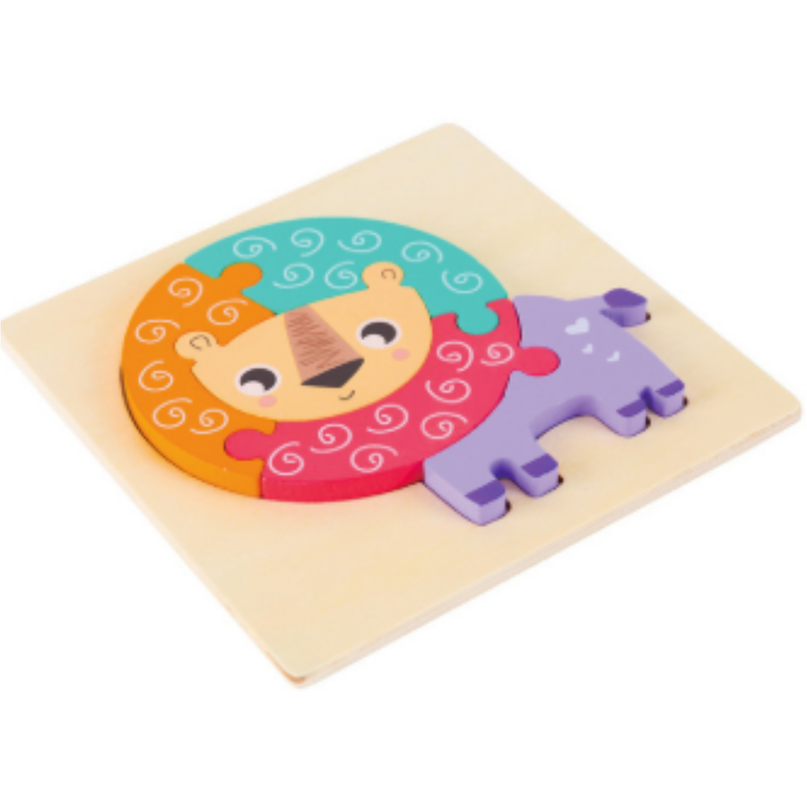 Puzzle incastru din lemn Leu
