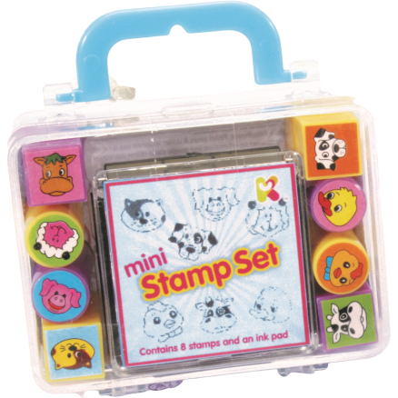 Set Mini stampile si tusiera