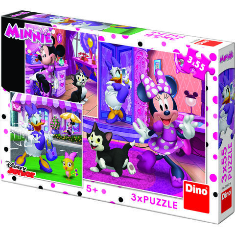 Puzzle 3 in 1 O zi cu Minnie 55 piese