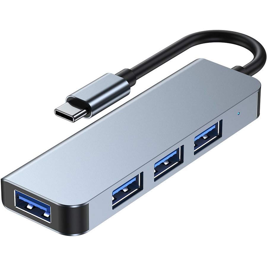 Cablu de date V1 USB Type-C - 4x USB 3.0, Gri