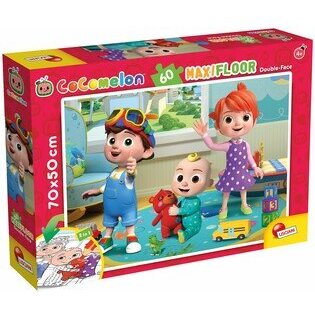 Puzzle de colorat maxi Cocomelon si ursuletul 60 piese